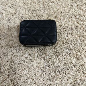 Elegant Black Quilted Wallet